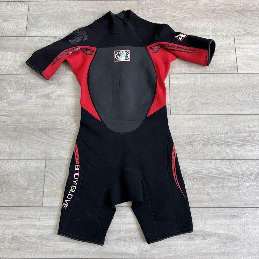 Body Glove 2mm Neoprene Shorty Wetsuit Black Red, Ultra Flex Stretch Men's, M
